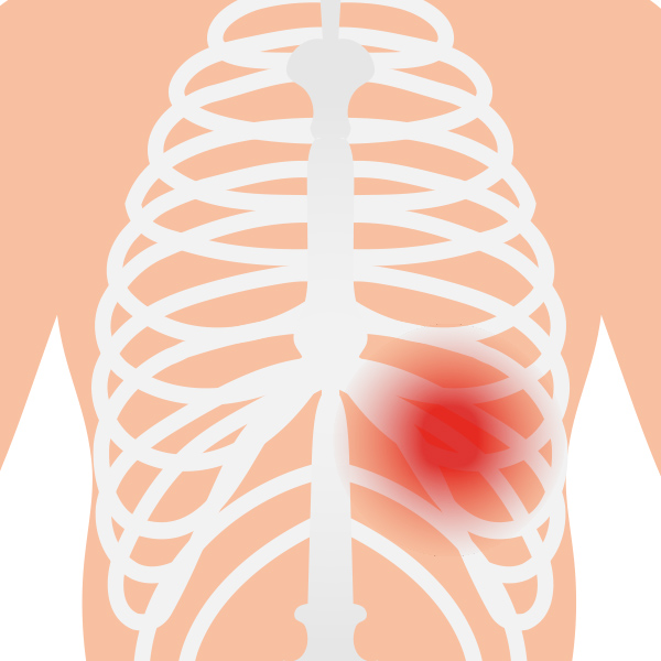 あばら骨の下が痛い